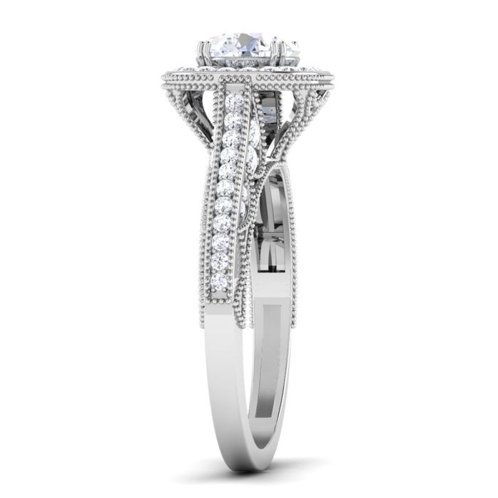 1.09 ct Natural Diamond Solitaire Engagement Wedding Rings14k Gold - Image 4