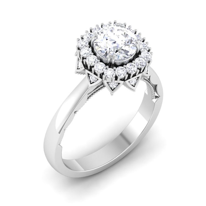 1.41 ct Natural Diamond Solitaire Engagement Wedding Rings14k Gold - Image 1