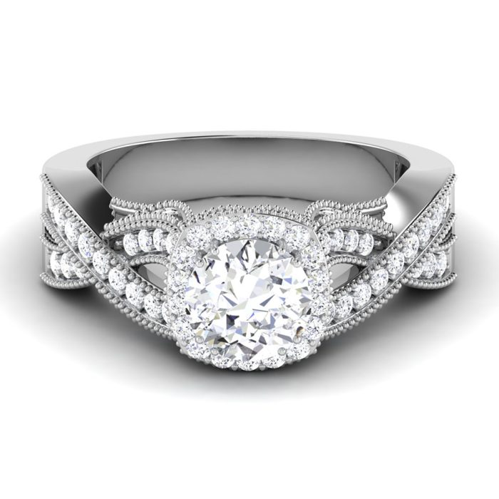 1.28 ct Natural Diamond Solitaire Engagement Wedding Rings14k Gold - Image 2