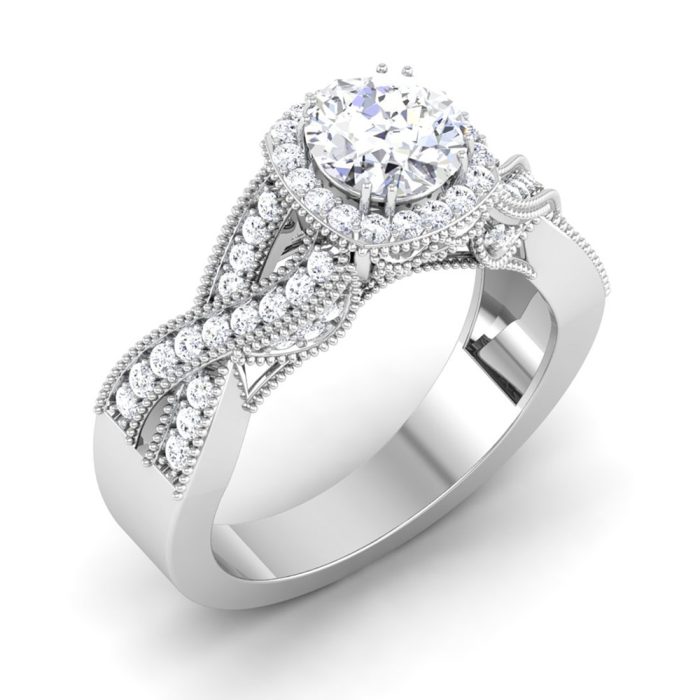 1.28 ct Natural Diamond Solitaire Engagement Wedding Rings14k Gold - Image 1