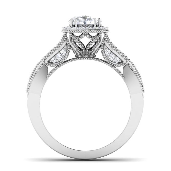 1.28 ct Natural Diamond Solitaire Engagement Wedding Rings14k Gold - Image 5