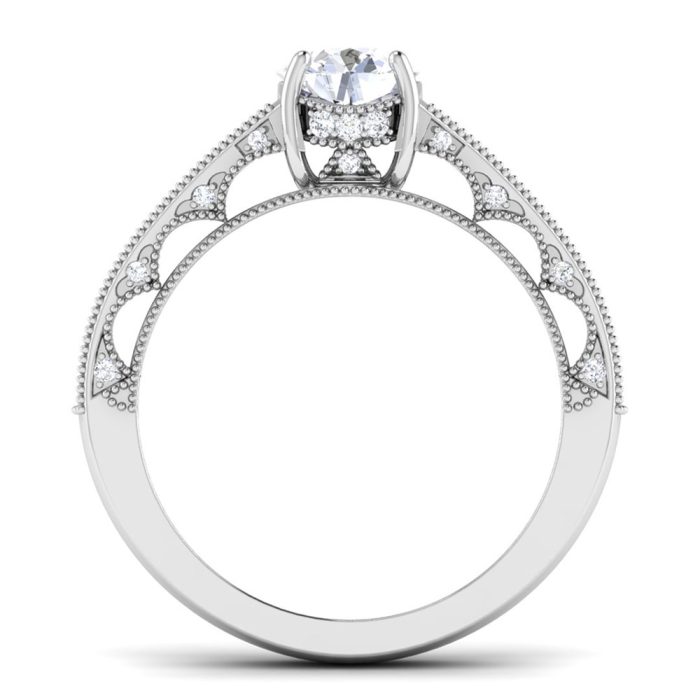 1.25 ct Natural Diamond Solitaire Engagement Wedding Rings14k Gold - Image 5