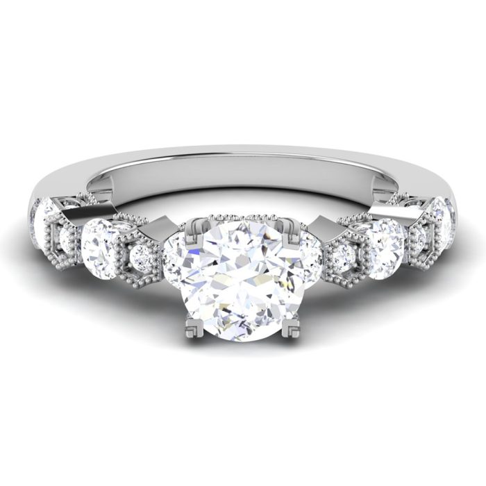 1.39 ct Natural Diamond Solitaire Engagement Wedding Rings14k Gold - Image 2