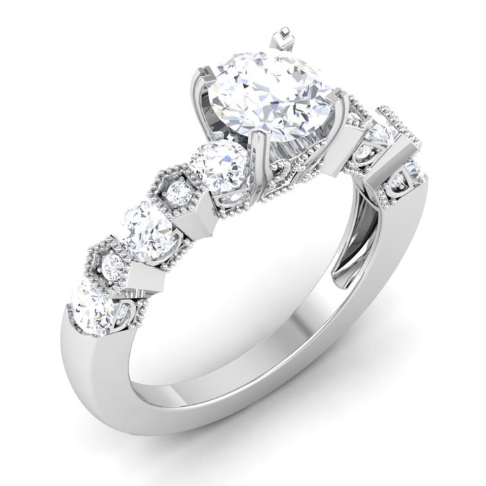 1.39 ct Natural Diamond Solitaire Engagement Wedding Rings14k Gold - Image 1