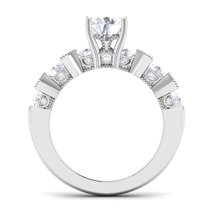 1.39 ct Natural Diamond Solitaire Engagement Wedding Rings14k Gold - Image 5