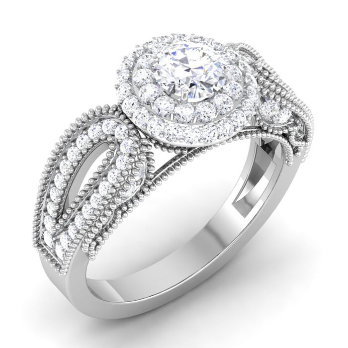 1.39 ct Natural Diamond Solitaire Engagement Wedding Rings14k Gold - Image 1