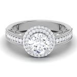 1.60 ct Natural Diamond Solitaire Engagement Wedding Rings14k Gold - Image 2