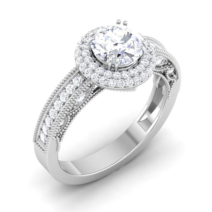 1.60 ct Natural Diamond Solitaire Engagement Wedding Rings14k Gold - Image 1