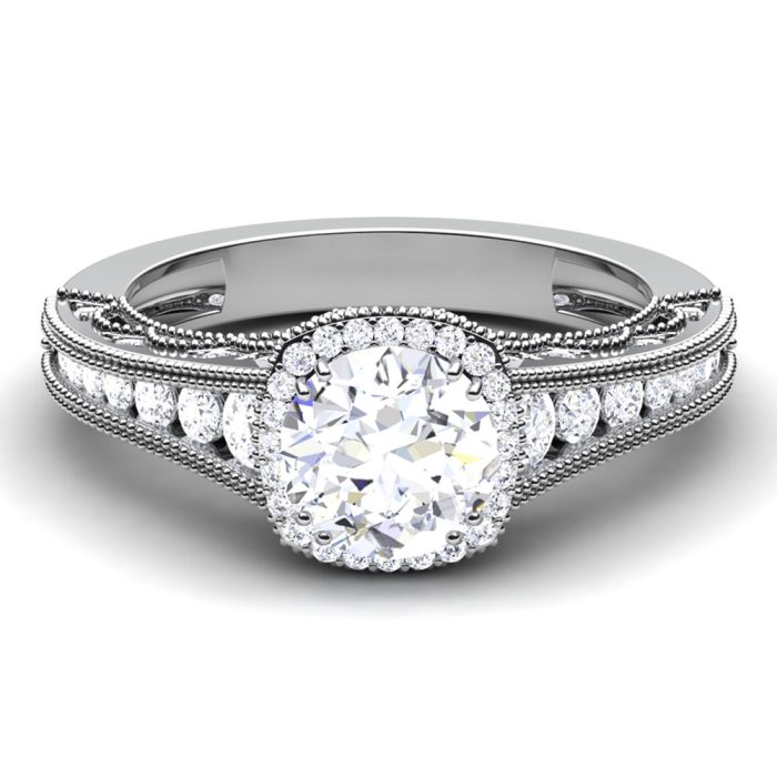1.40 ct Natural Diamond Solitaire Engagement Wedding Rings14k Gold - Image 2