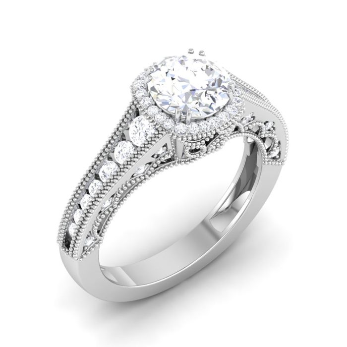 1.40 ct Natural Diamond Solitaire Engagement Wedding Rings14k Gold - Image 1