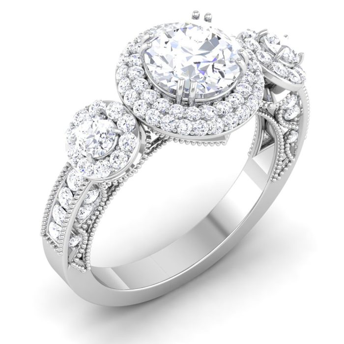 1.75 ct Natural Diamond Solitaire Engagement Wedding Rings14k Gold - Image 1