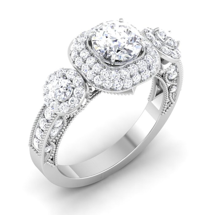 1.75 ct Natural Diamond Solitaire Engagement Wedding Rings14k Gold - Image 1