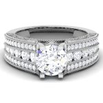 1.85 ct Natural Diamond Solitaire Engagement Wedding Rings14k Gold - Image 2