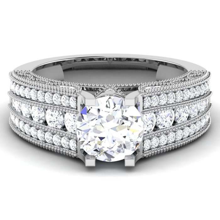 1.85 ct Natural Diamond Solitaire Engagement Wedding Rings14k Gold - Image 2
