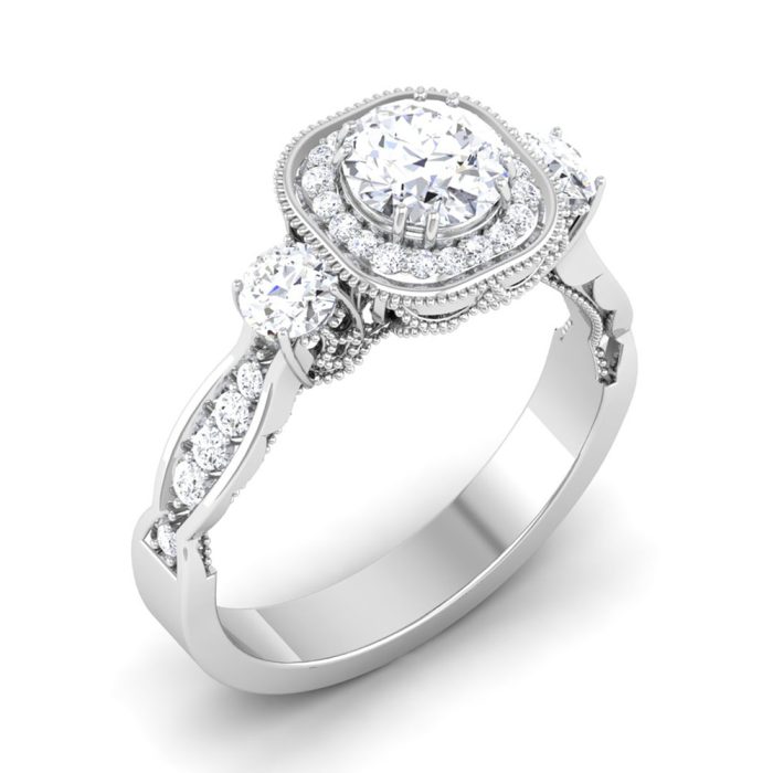 1.55 ct Natural Diamond Solitaire Engagement Wedding Rings14k Gold - Image 1