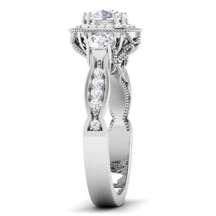 1.55 ct Natural Diamond Solitaire Engagement Wedding Rings14k Gold - Image 4