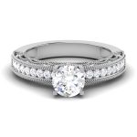 1.05 ct Natural Diamond Solitaire Engagement Wedding Rings14k Gold - Image 2