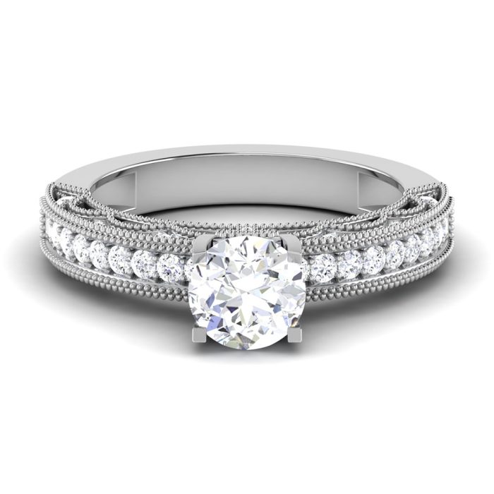 1.05 ct Natural Diamond Solitaire Engagement Wedding Rings14k Gold - Image 2