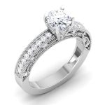 1.05 ct Natural Diamond Solitaire Engagement Wedding Rings14k Gold