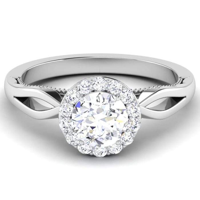 1.00 ct Natural Diamond Solitaire Engagement Wedding Rings14k Gold - Image 2