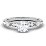 1.00 ct Natural Diamond Solitaire Engagement Wedding Rings14k Gold - Image 2