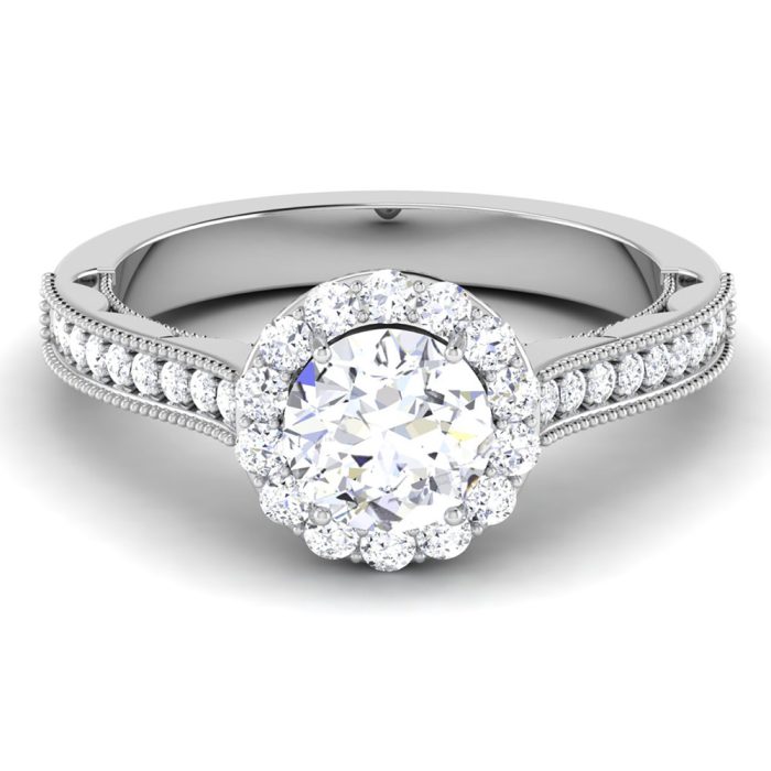 1.05 ct Natural Diamond Solitaire Engagement Wedding Rings14k Gold - Image 2