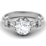 1.10 ct Natural Diamond Solitaire Engagement Wedding Rings14k Gold - Image 2