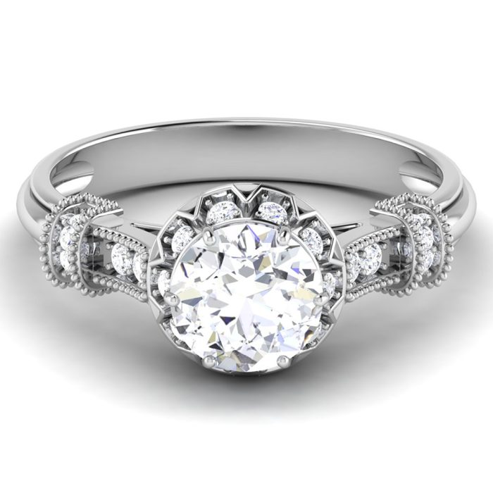 1.10 ct Natural Diamond Solitaire Engagement Wedding Rings14k Gold - Image 2