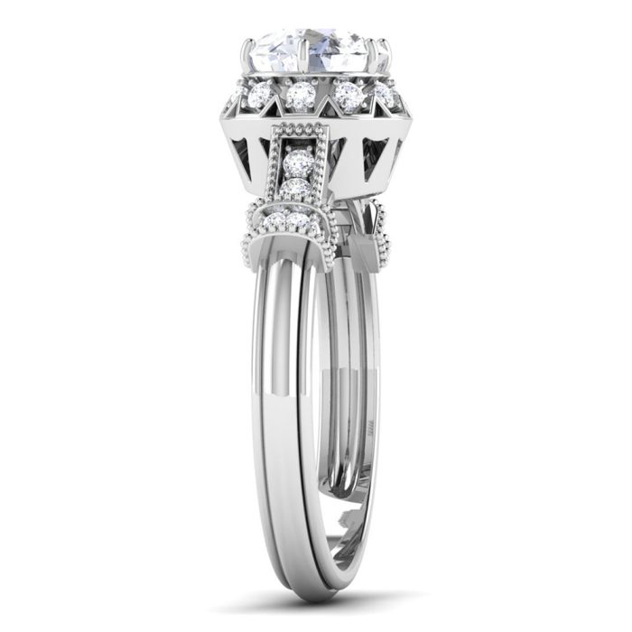 1.10 ct Natural Diamond Solitaire Engagement Wedding Rings14k Gold - Image 4