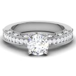 1.00 ct Natural Diamond Solitaire Engagement Wedding Rings14k Gold - Image 2