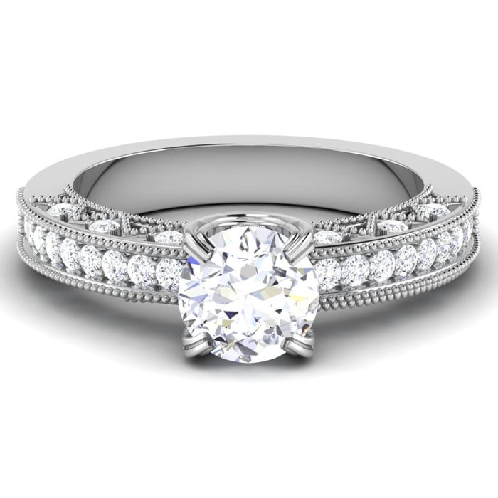 1.00 ct Natural Diamond Solitaire Engagement Wedding Rings14k Gold - Image 2