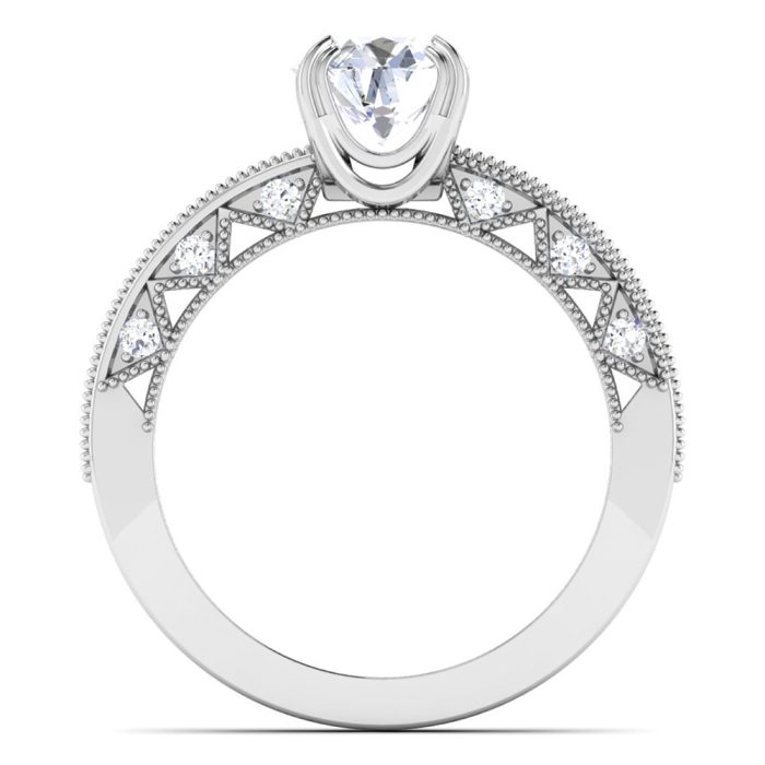 1.00 ct Natural Diamond Solitaire Engagement Wedding Rings14k Gold - Image 5