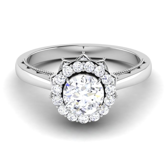 1.00 ct Natural Diamond Solitaire Engagement Wedding Rings14k Gold - Image 2