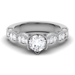 1.28 ct Natural Diamond Solitaire Engagement Wedding Rings14k Gold - Image 2