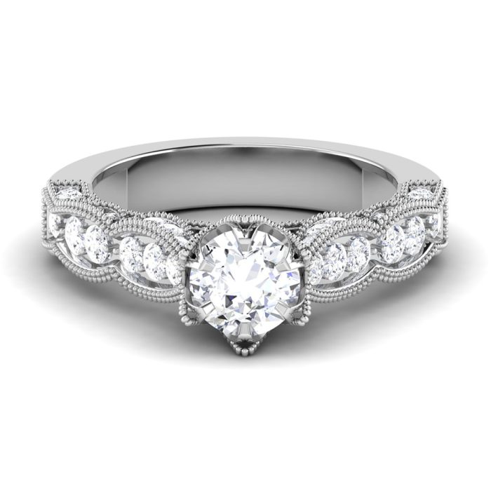 1.28 ct Natural Diamond Solitaire Engagement Wedding Rings14k Gold - Image 2