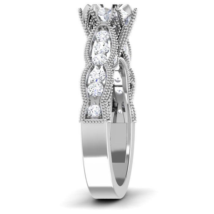 1.28 ct Natural Diamond Solitaire Engagement Wedding Rings14k Gold - Image 4