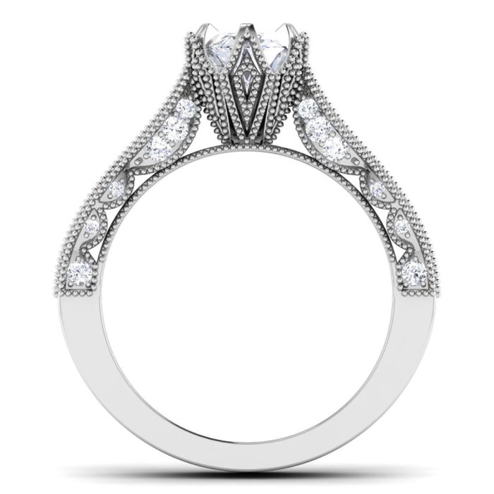 1.28 ct Natural Diamond Solitaire Engagement Wedding Rings14k Gold - Image 5