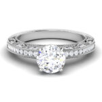 1.23 ct Natural Diamond Solitaire Engagement Wedding Rings14k Gold - Image 2