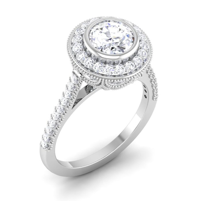 1.50 ct Natural Diamond Solitaire Engagement Wedding Rings14k Gold - Image 1