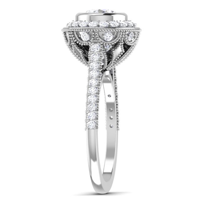 1.50 ct Natural Diamond Solitaire Engagement Wedding Rings14k Gold - Image 4