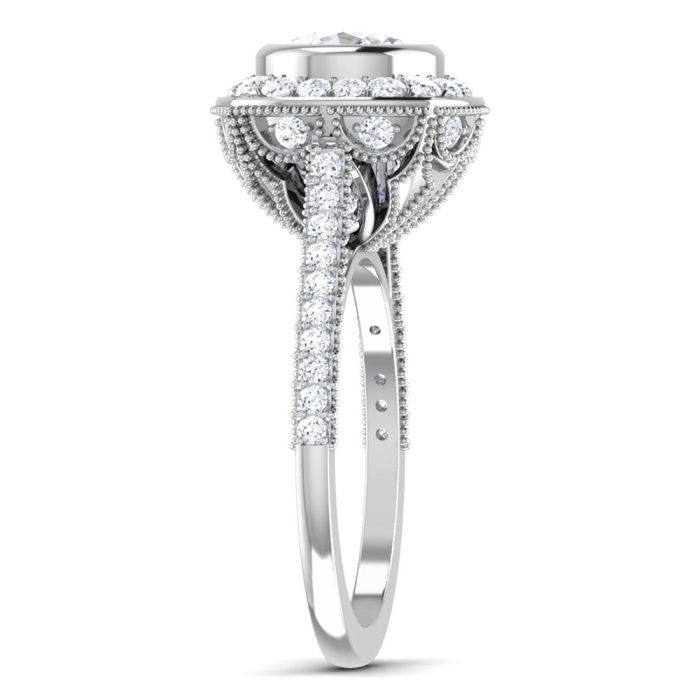 1.50 ct Natural Diamond Solitaire Engagement Wedding Rings14k Gold - Image 4