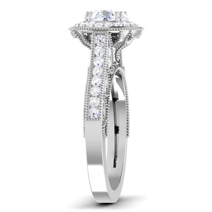 1.50 ct Natural Diamond Solitaire Engagement Wedding Rings14k Gold - Image 4
