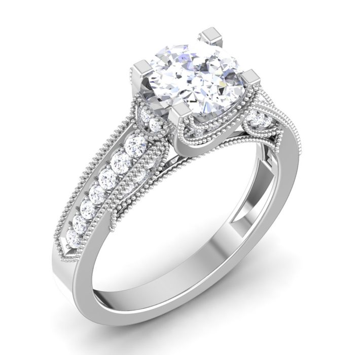 1.25 ct Natural Diamond Solitaire Engagement Wedding Rings14k Gold - Image 1