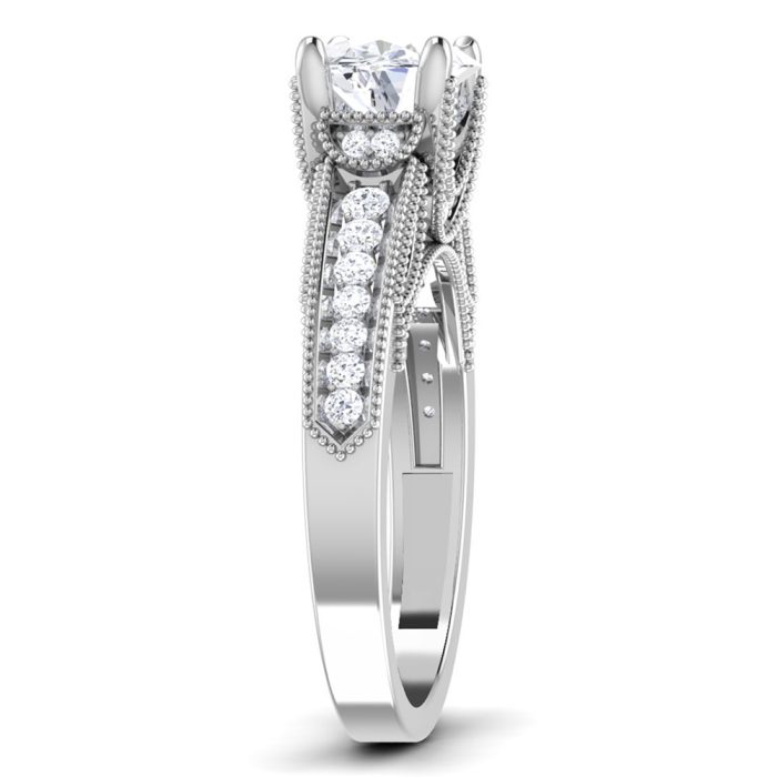 1.27 ct Natural Diamond Solitaire Engagement Wedding Rings14k Gold - Image 4