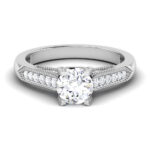 1.00 ct Natural Diamond Solitaire Engagement Wedding Rings14k Gold - Image 2