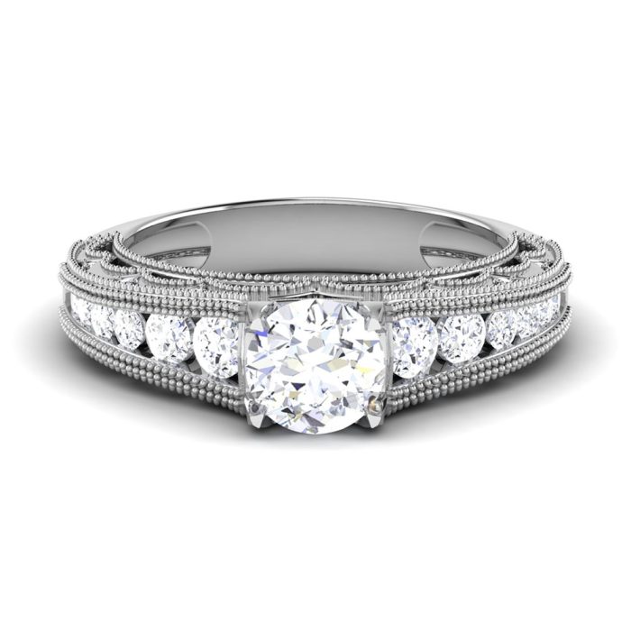 1.20 ct Natural Diamond Solitaire Engagement Wedding Rings14k Gold - Image 2