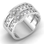 0.22 ct Natural Diamond Engagement Wedding Bands14k Gold