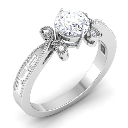 1.28 ct Natural Diamond Solitaire Engagement Wedding Rings14k Gold