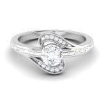 1.28 ct Natural Diamond Solitaire Engagement Wedding Rings14k Gold - Image 2