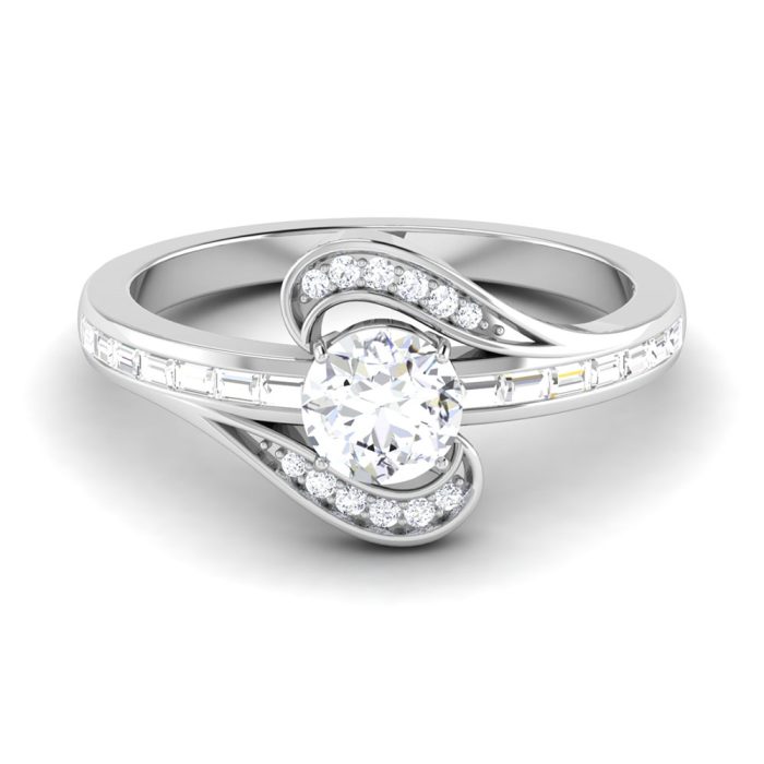 1.28 ct Natural Diamond Solitaire Engagement Wedding Rings14k Gold - Image 2